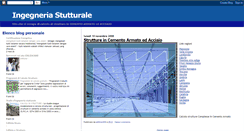 Desktop Screenshot of ingegneriastruturale.blogspot.com
