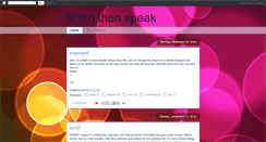 Desktop Screenshot of listenthenspeak.blogspot.com