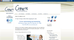 Desktop Screenshot of crownadvertising.blogspot.com