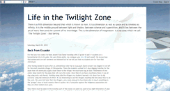 Desktop Screenshot of lifeinthetwilightzone.blogspot.com