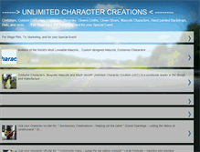 Tablet Screenshot of costumesandcharacters.blogspot.com
