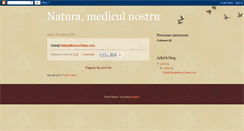 Desktop Screenshot of naturamediculnostru.blogspot.com