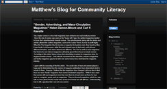Desktop Screenshot of communityliteracyformatthew.blogspot.com