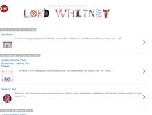 Tablet Screenshot of lordwhitney.blogspot.com