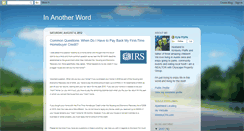 Desktop Screenshot of inanotherword.blogspot.com