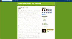 Desktop Screenshot of christinawrighteng232.blogspot.com