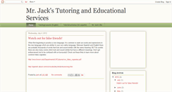 Desktop Screenshot of mrjackstutoring.blogspot.com