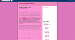 Desktop Screenshot of justonemorething2do.blogspot.com