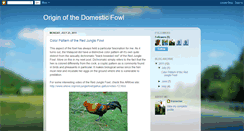 Desktop Screenshot of originofthedomesticfowl.blogspot.com