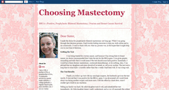 Desktop Screenshot of choosingmastectomy.blogspot.com