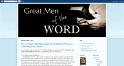 Desktop Screenshot of greatmenoftheword.blogspot.com