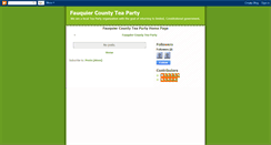 Desktop Screenshot of fauquiercountyteaparty.blogspot.com