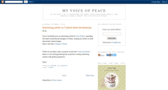 Desktop Screenshot of myvoiceofpeace.blogspot.com