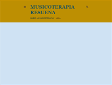 Tablet Screenshot of musicoterapiaresuena.blogspot.com