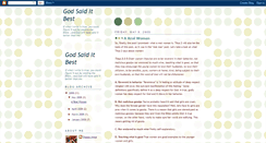 Desktop Screenshot of godsaiditbest.blogspot.com