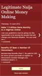 Mobile Screenshot of legitimatenaijaonlinemoneymaking.blogspot.com