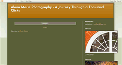 Desktop Screenshot of alanamariephotographyblog.blogspot.com
