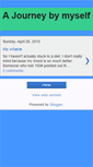 Mobile Screenshot of journeybymyself.blogspot.com