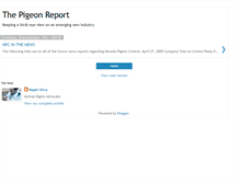Tablet Screenshot of pigeonreport.blogspot.com