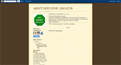 Desktop Screenshot of aboutnextstopdecatur.blogspot.com