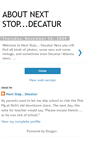 Mobile Screenshot of aboutnextstopdecatur.blogspot.com