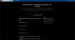 Desktop Screenshot of advocate-supreme-court-of-india.blogspot.com