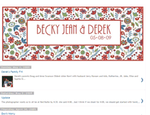 Tablet Screenshot of beckyjeanandderek.blogspot.com