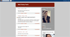 Desktop Screenshot of mattkempfacts.blogspot.com