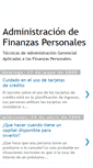 Mobile Screenshot of admfinanzaspersonales.blogspot.com