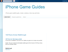 Tablet Screenshot of iphonegameguides.blogspot.com