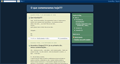 Desktop Screenshot of oquecomemoramoshoje.blogspot.com