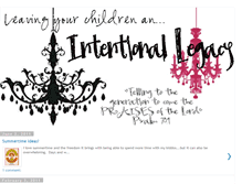 Tablet Screenshot of intentionallegacy.blogspot.com