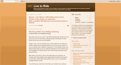 Desktop Screenshot of cruiserlivetoride.blogspot.com