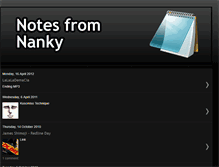 Tablet Screenshot of notesfromnanky.blogspot.com