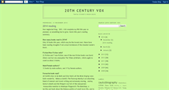 Desktop Screenshot of 20thcenturyvox.blogspot.com