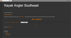 Desktop Screenshot of kayakanglersoutheast.blogspot.com