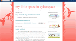 Desktop Screenshot of mylittlespaceincyberspace.blogspot.com