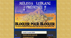 Desktop Screenshot of melissaleblancblogue.blogspot.com
