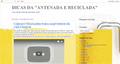 Desktop Screenshot of dicasdaantenadaereciclada.blogspot.com