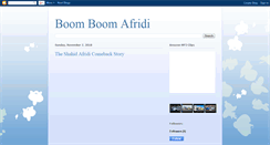 Desktop Screenshot of boomboomafridi102.blogspot.com