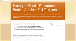 Desktop Screenshot of foodhistorysources.blogspot.com