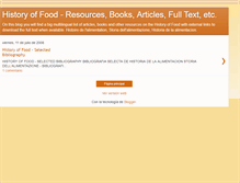 Tablet Screenshot of foodhistorysources.blogspot.com