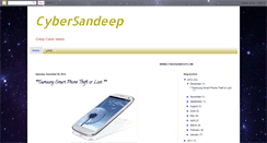 Desktop Screenshot of cybersandeep.blogspot.com