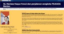 Desktop Screenshot of marissa-haque-pilkada-banten.blogspot.com