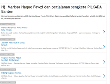 Tablet Screenshot of marissa-haque-pilkada-banten.blogspot.com