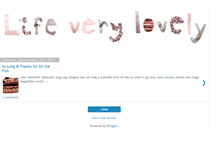 Tablet Screenshot of lifeverylovely.blogspot.com