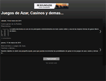 Tablet Screenshot of juegosdeazarcasinosydemas.blogspot.com