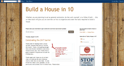 Desktop Screenshot of buildahousein10.blogspot.com