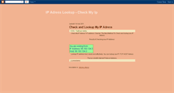 Desktop Screenshot of ip-adress-lookup.blogspot.com