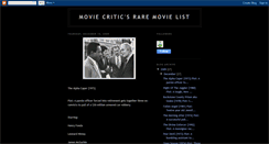 Desktop Screenshot of moviecriticsraremoviefever.blogspot.com